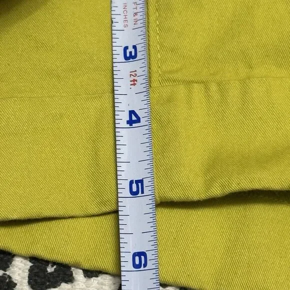 White House Black Market Shorts Womens Size 4 Ribbon Trim Cuff Tab Green Preppy - Picture 15 of 16